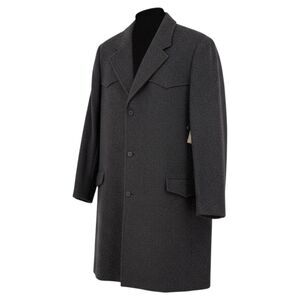 NEW Cripple Creek Men's Melton Western Wool Blend Overcoat Charcoal Gray XL